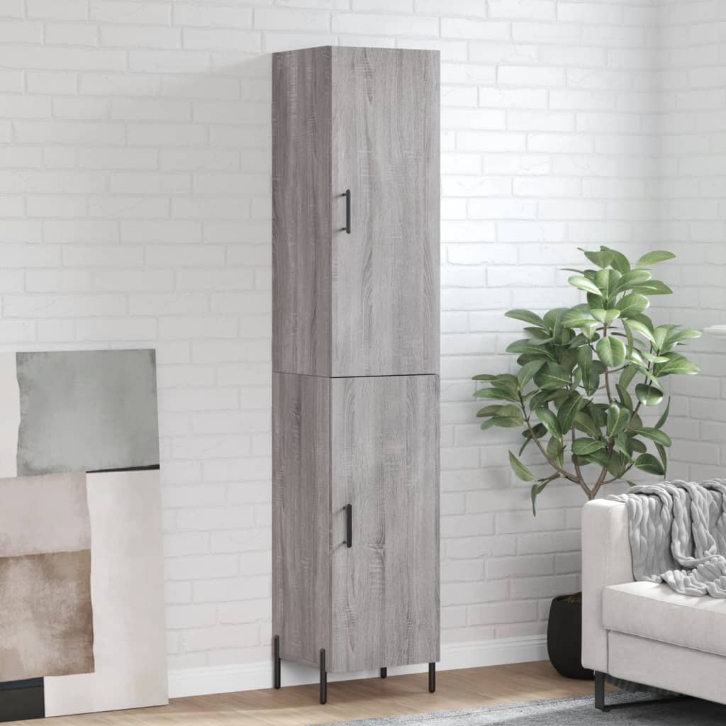 Highboard Grey Sonoma 34,5x34x180 cm Engineered Wood