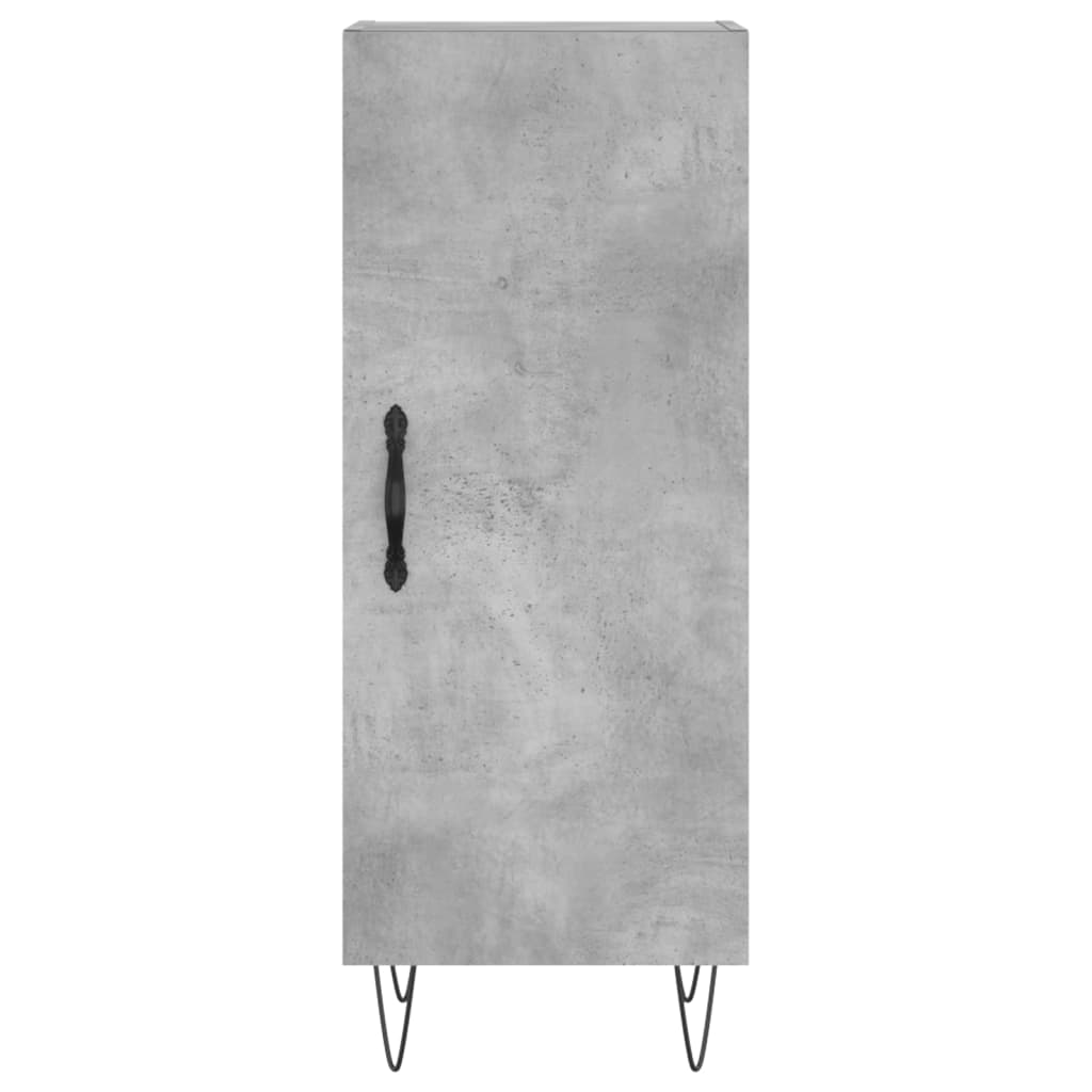 Highboard Concrete Grey 34.5x34x180 cm Engineered Wood