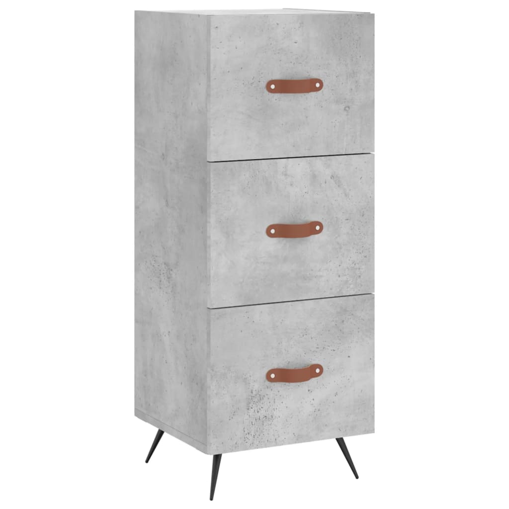 Highboard Concrete Grey 34,5x34x180 cm Engineered Wood