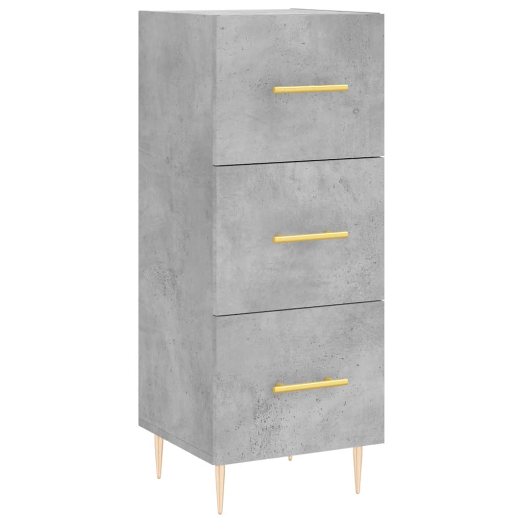 Highboard Concrete Grey 34,5x34x180 cm Engineered Wood