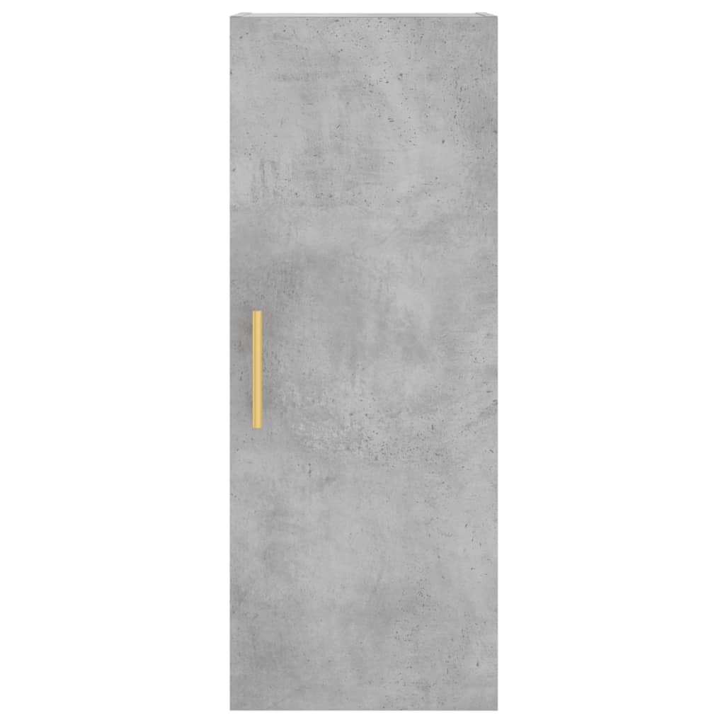 Highboard Concrete Grey 34.5x34x180 cm Engineered Wood