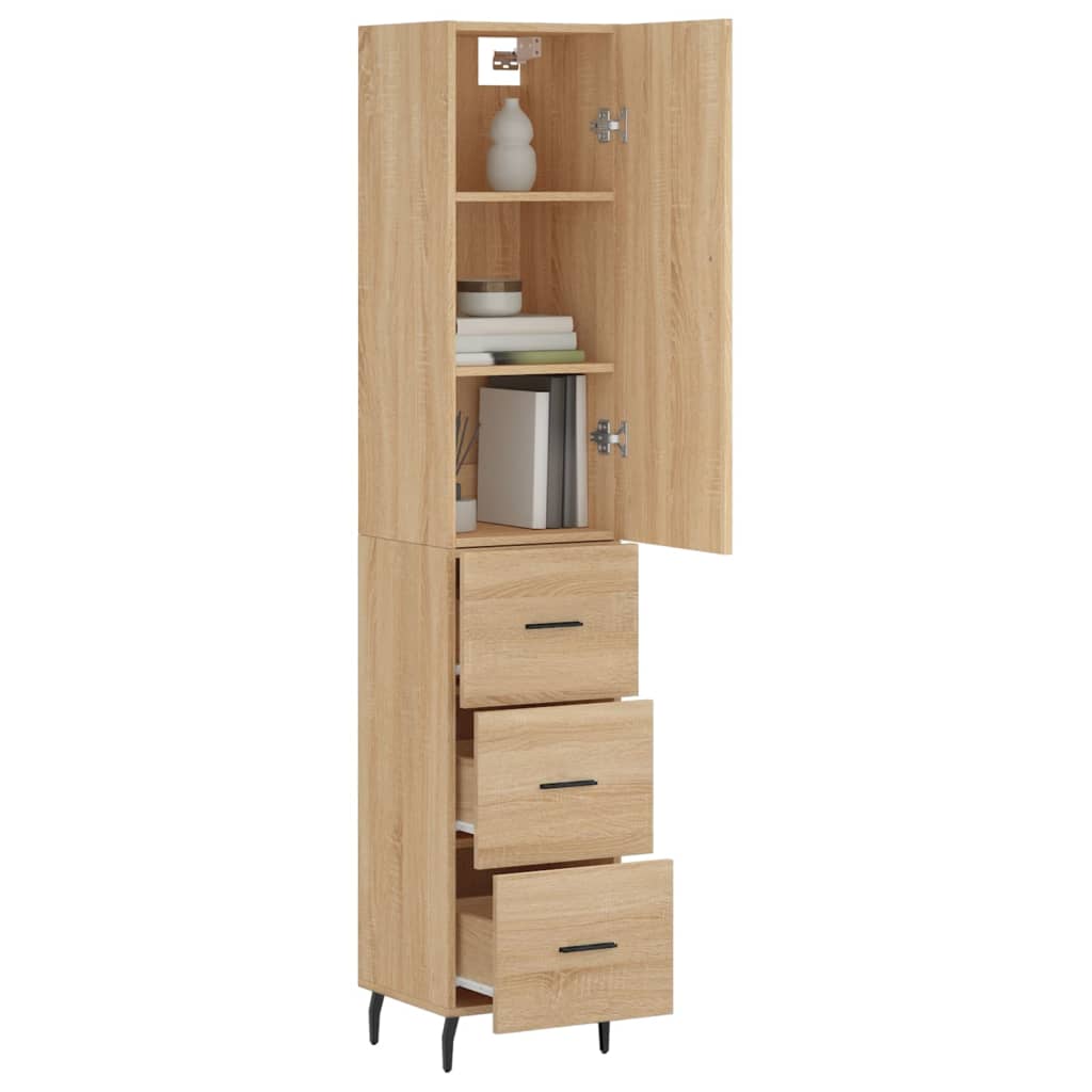 Highboard Sonoma Oak 34,5x34x180 cm Engineered Wood