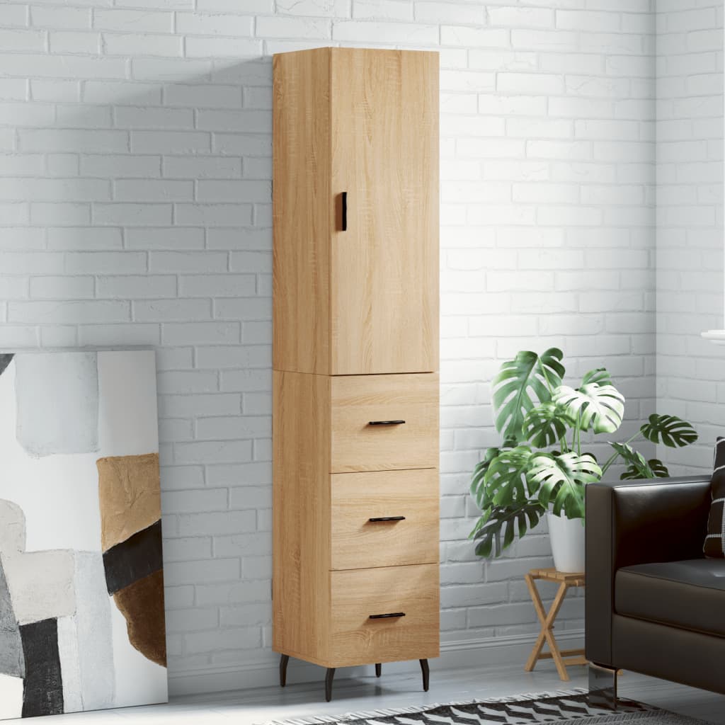 Highboard Sonoma Oak 34,5x34x180 cm Engineered Wood