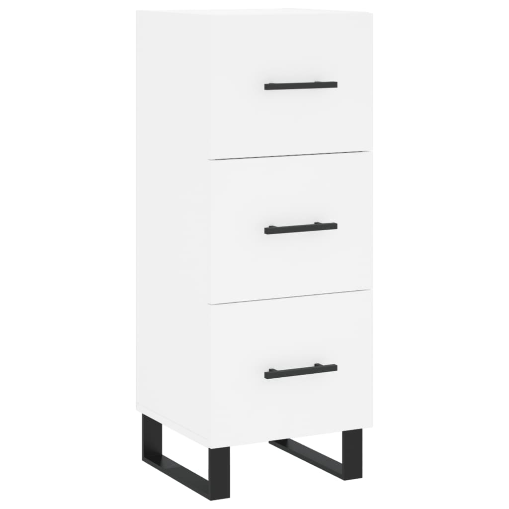 Highboard White 34,5x34x180 cm Engineered Wood
