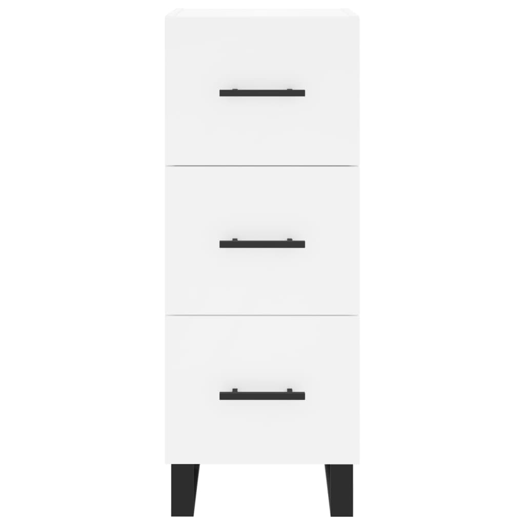 Highboard White 34,5x34x180 cm Engineered Wood