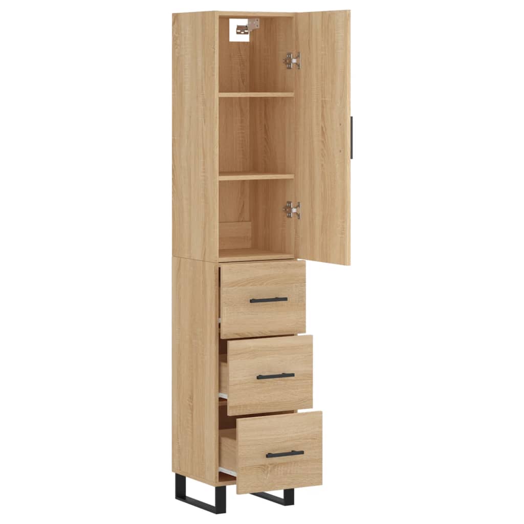 Highboard Sonoma Oak 34,5x34x180 cm Engineered Wood
