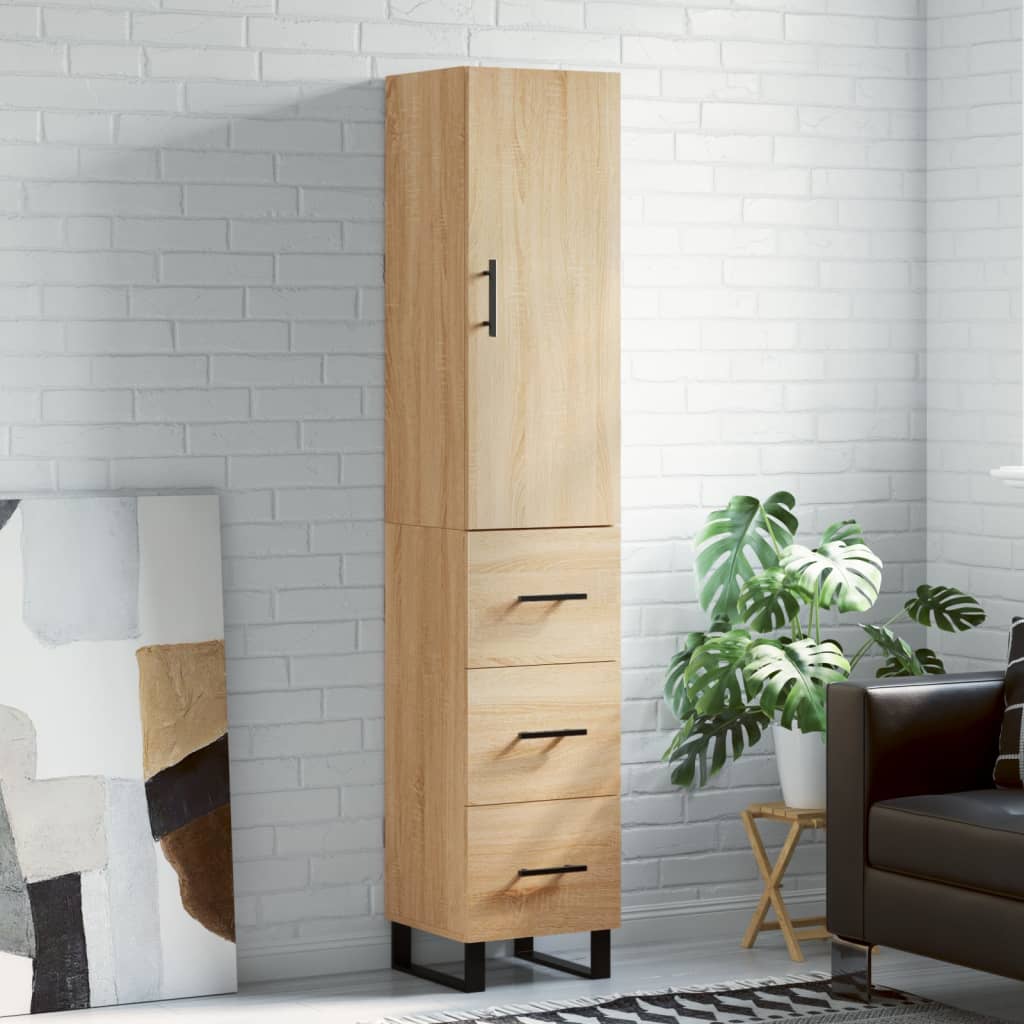 Highboard Sonoma Oak 34,5x34x180 cm Engineered Wood