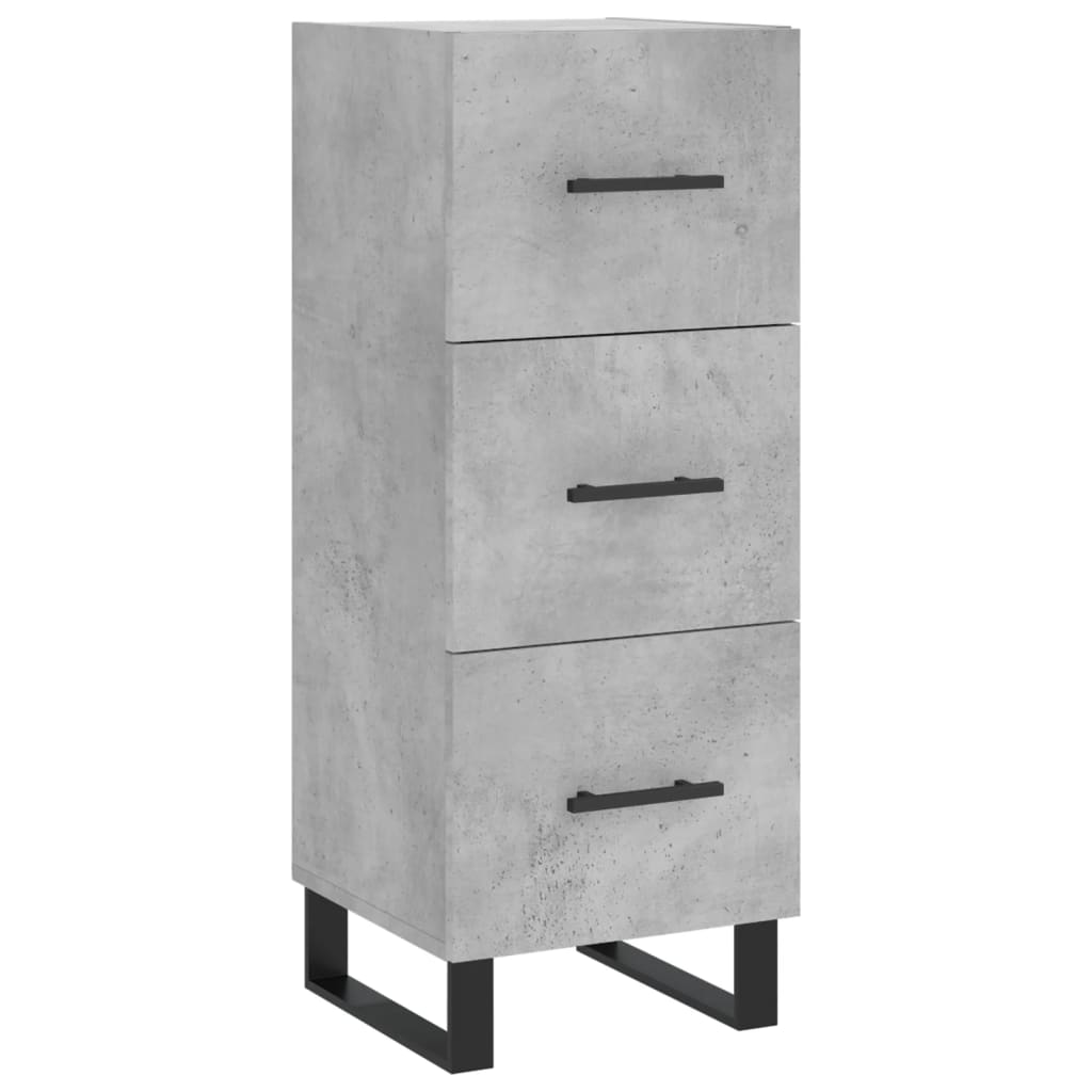 Highboard Concrete Grey 34,5x34x180 cm Engineered Wood