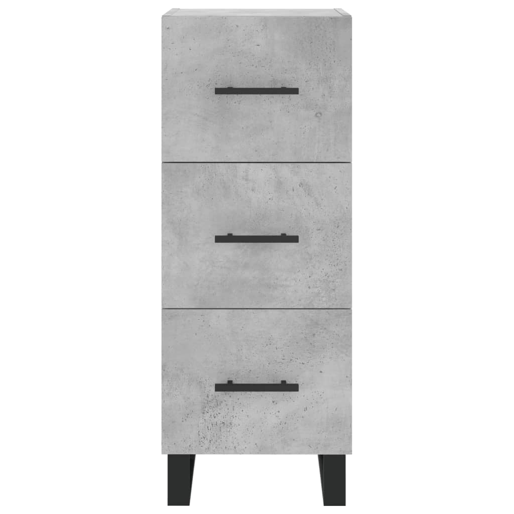 Highboard Concrete Grey 34,5x34x180 cm Engineered Wood