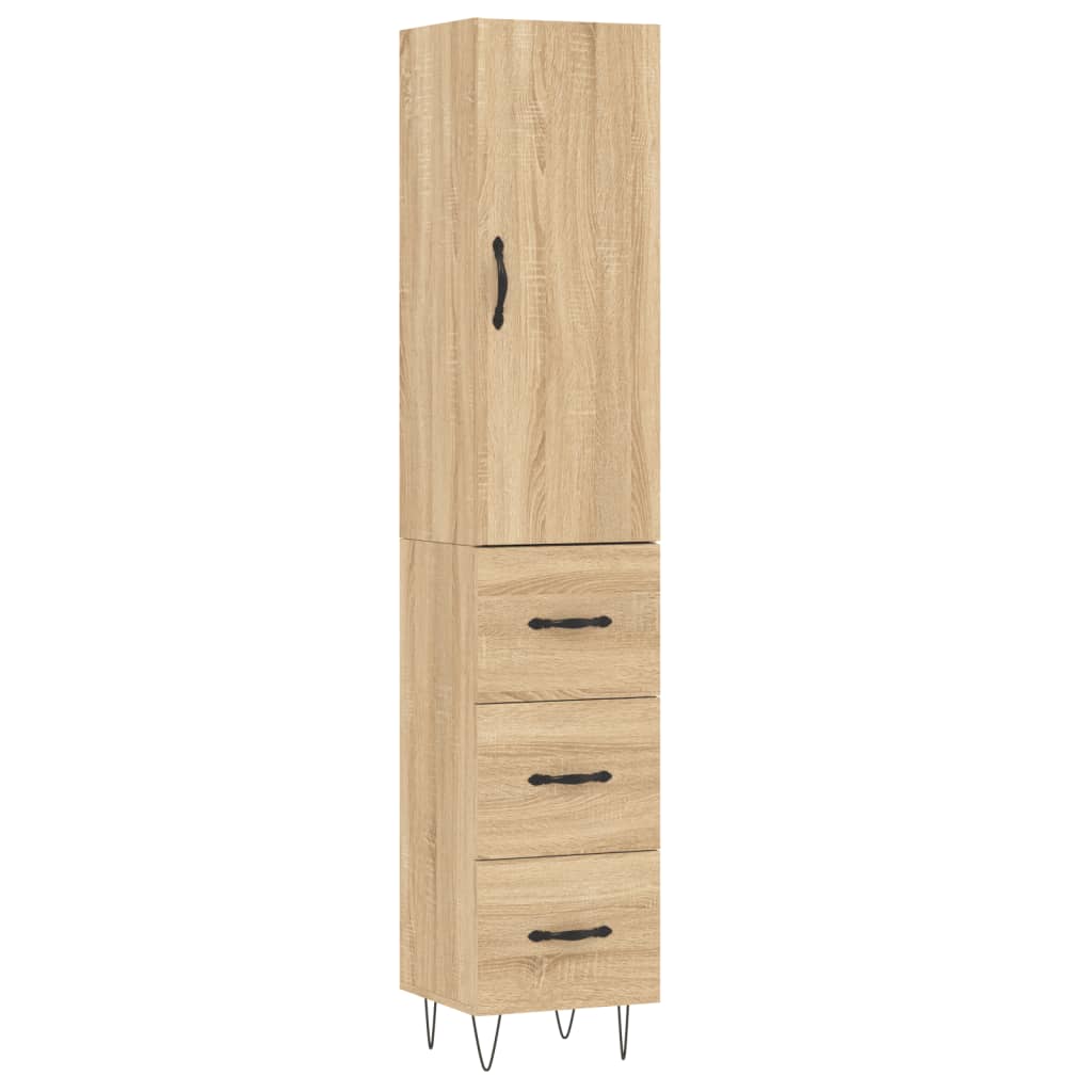 Highboard Sonoma Oak 34,5x34x180 cm Engineered Wood