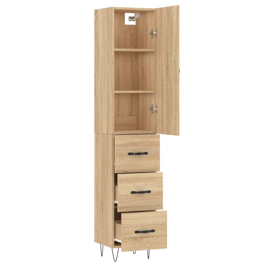 Highboard Sonoma Oak 34,5x34x180 cm Engineered Wood