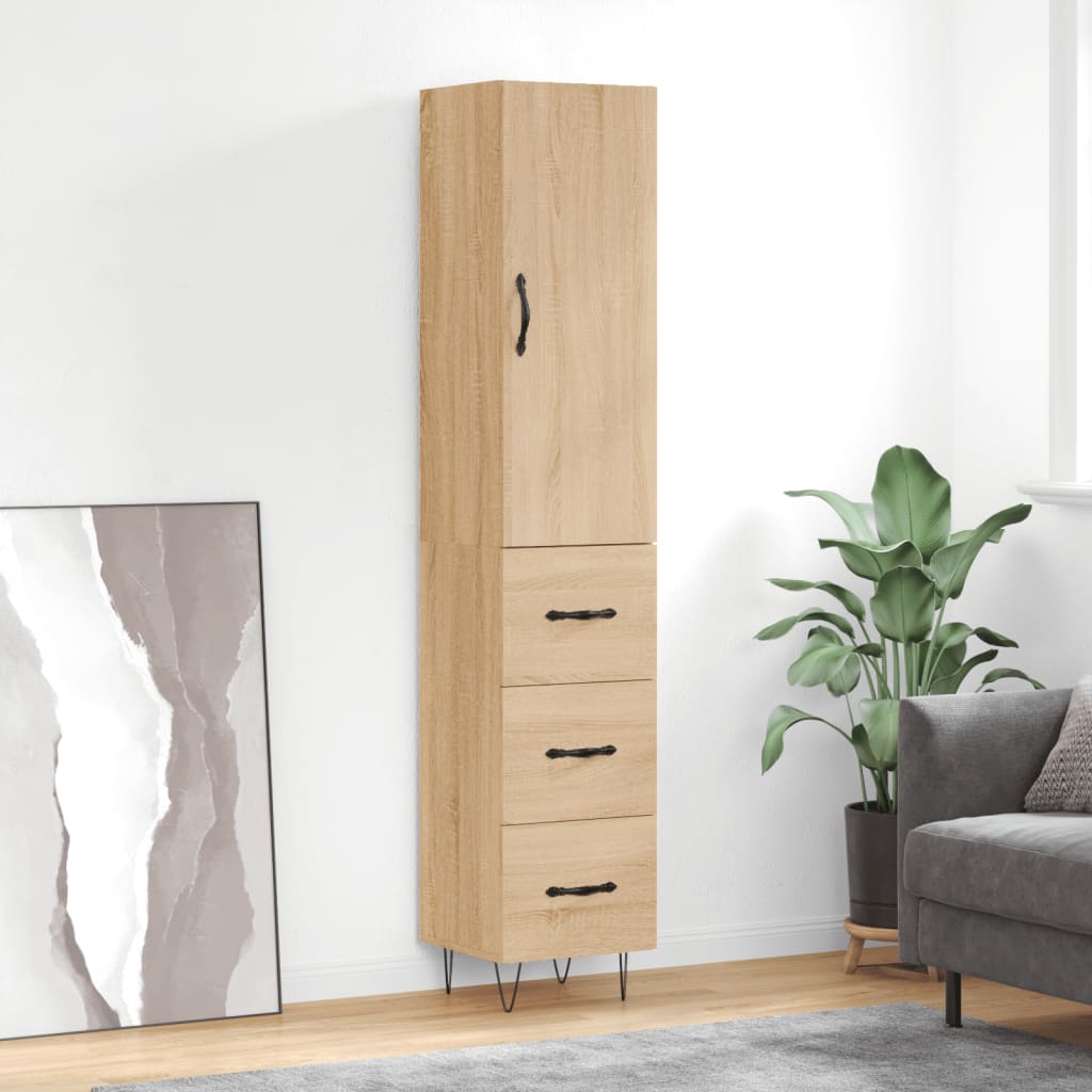 Highboard Sonoma Oak 34,5x34x180 cm Engineered Wood