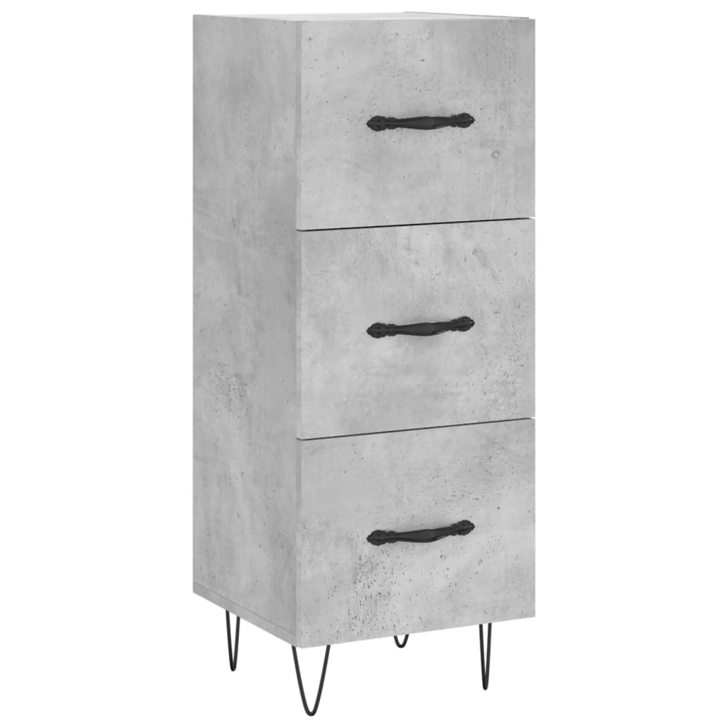 Highboard Concrete Grey 34,5x34x180 cm Engineered Wood