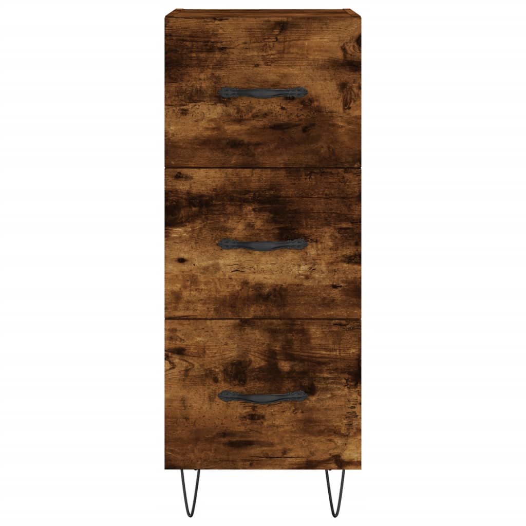 Highboard Smoked Oak 34,5x34x180 cm Engineered Wood