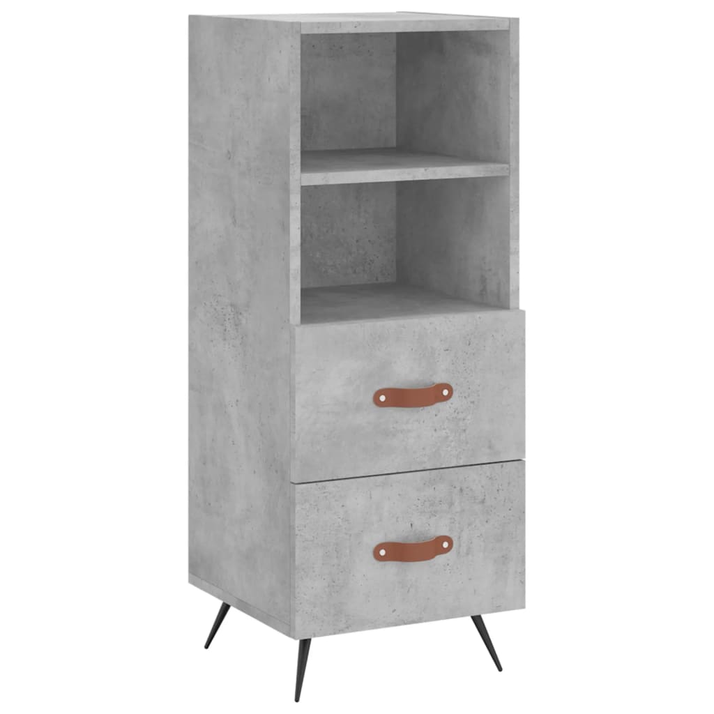 vidaXL Highboard Concrete Grey 34.5x34x180 cm Engineered Wood