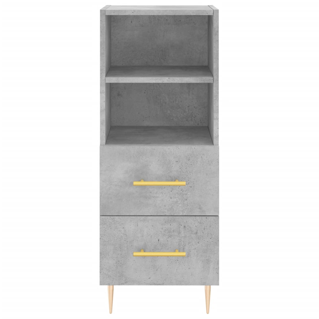 Highboard Concrete Grey 34,5x34x180 cm Engineered Wood