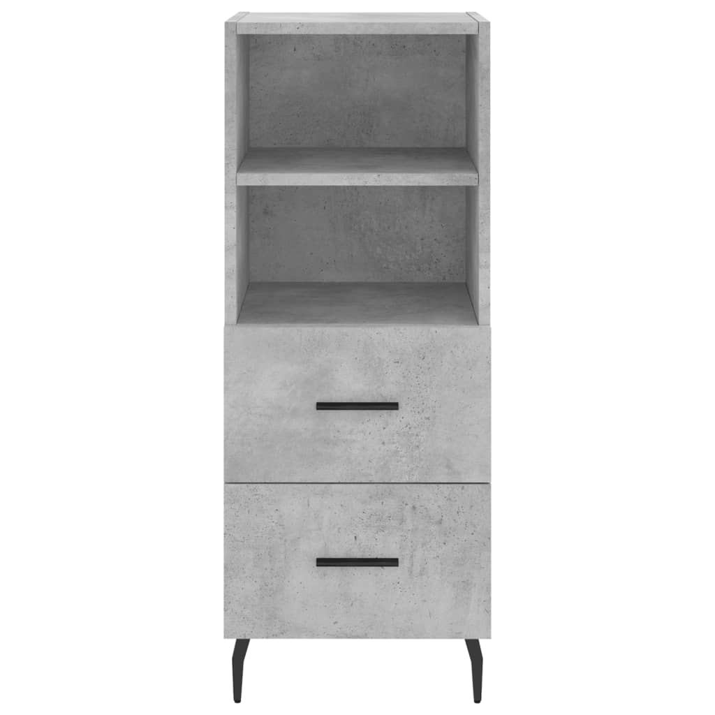 vidaXL Highboard Concrete Grey 34.5x34x180 cm Engineered Wood