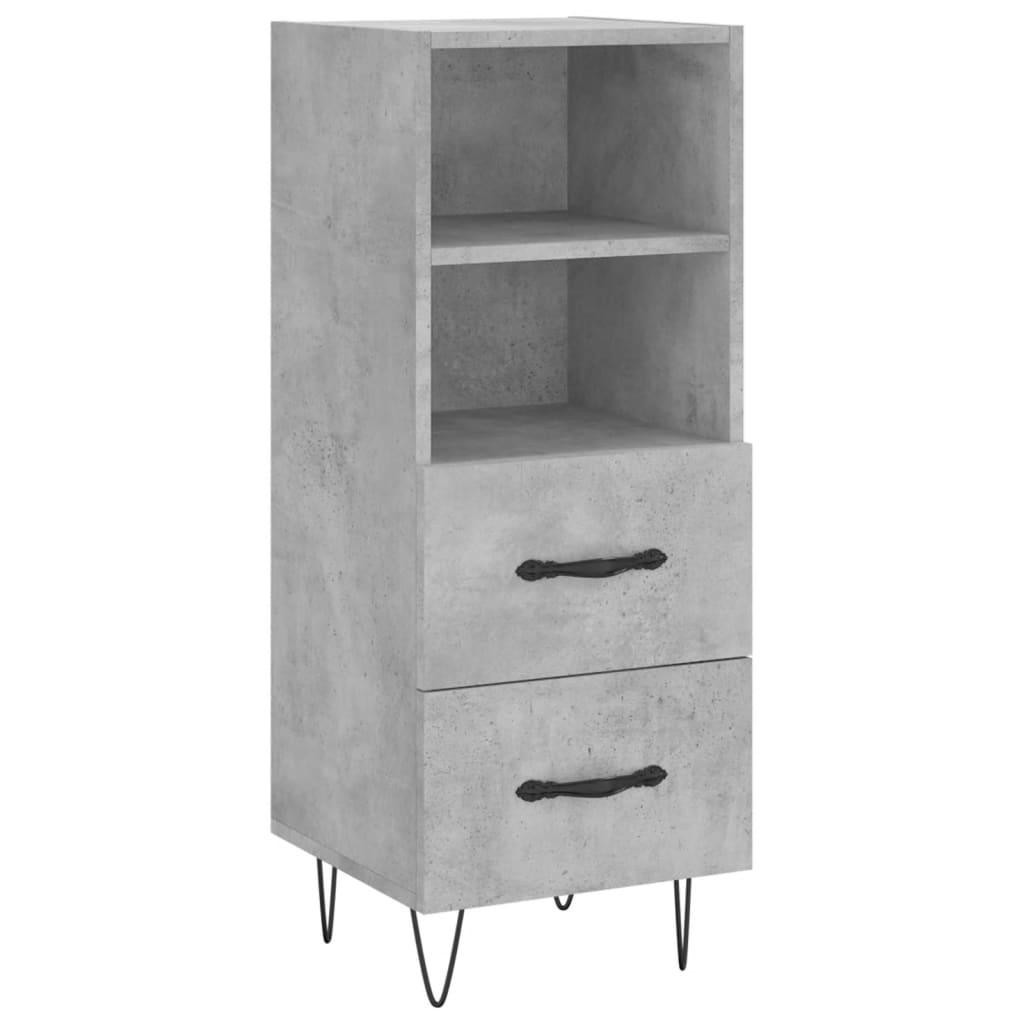 Highboard Concrete Grey 34,5x34x180 cm Engineered Wood