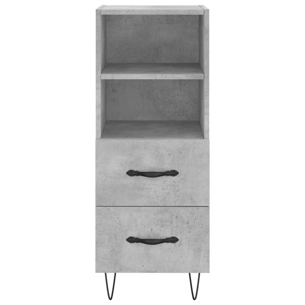 Highboard Concrete Grey 34,5x34x180 cm Engineered Wood
