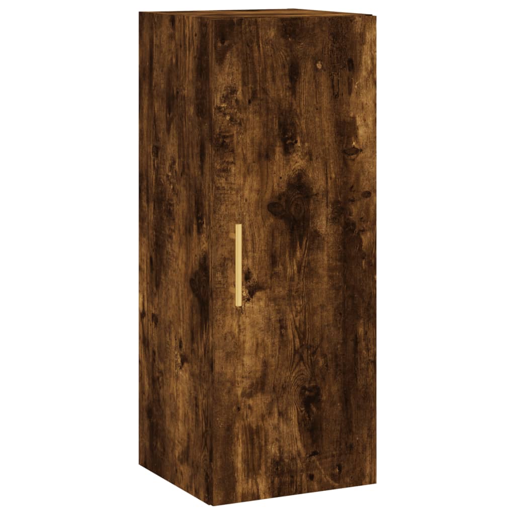 Highboard Smoked Oak 34.5x34x180 cm Engineered Wood