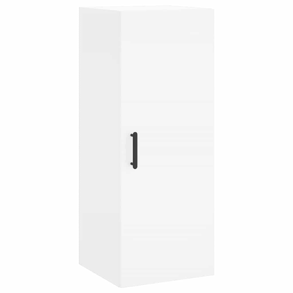 Highboard White 34.5x34x180 cm Engineered Wood