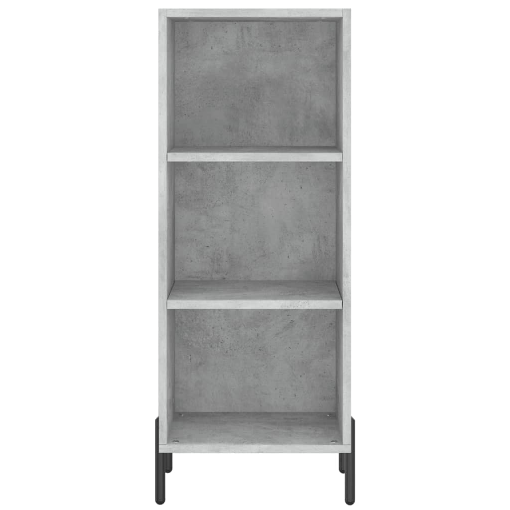 Highboard Concrete Grey 34.5x34x180 cm Engineered Wood