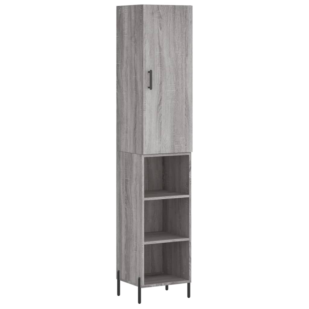 Highboard Grey Sonoma 34,5x34x180 cm Engineered Wood