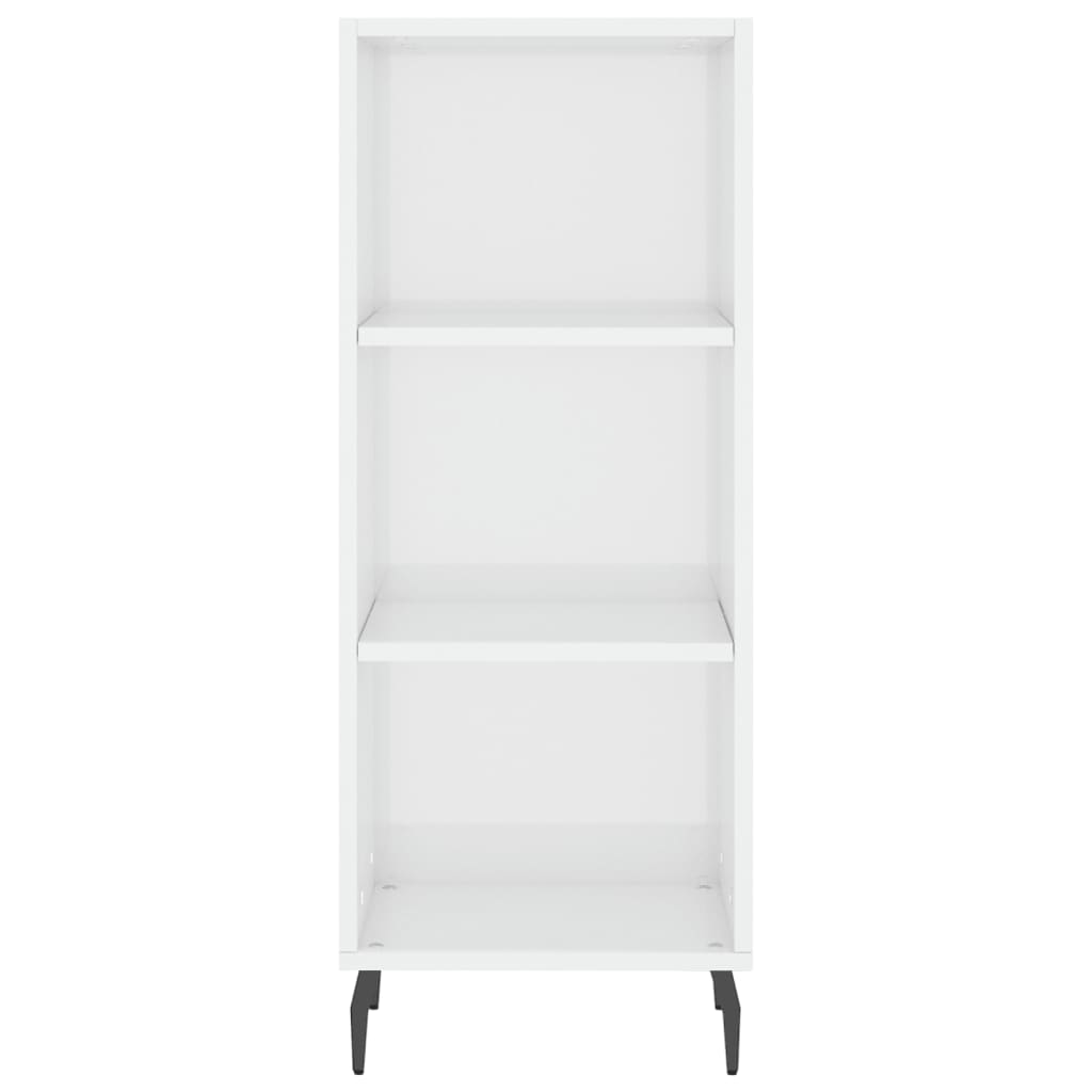 vidaXL Highboard High Gloss White 34.5x34x180 cm Engineered Wood