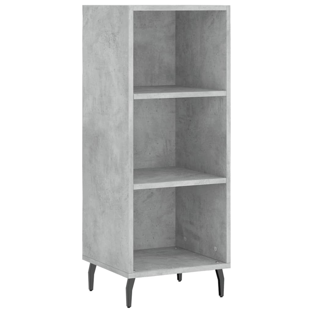 Highboard Concrete Grey 34.5x34x180 cm Engineered Wood