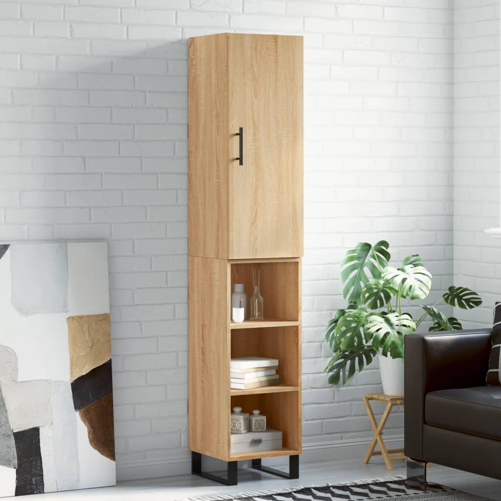 Highboard Sonoma Oak 34.5x34x180 cm Engineered Wood