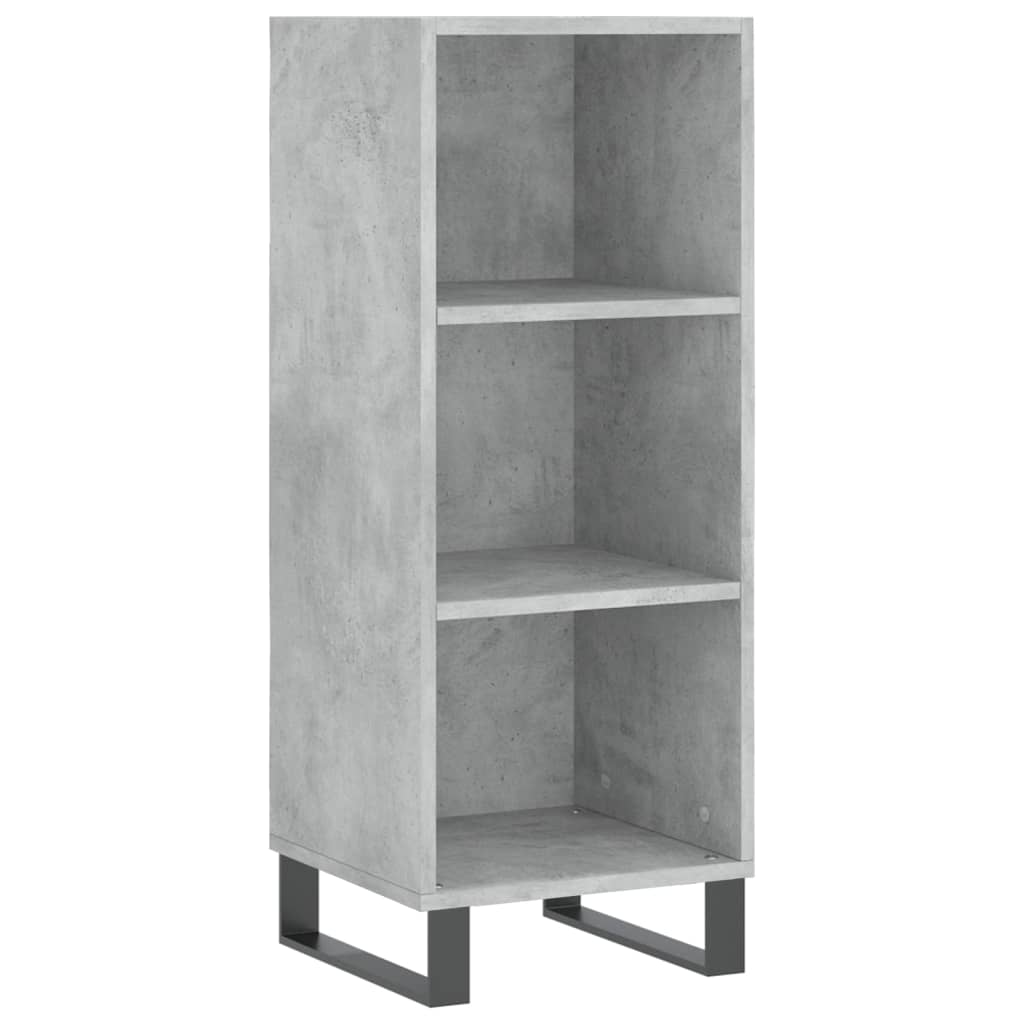 Highboard Concrete Grey 34.5x34x180 cm Engineered Wood