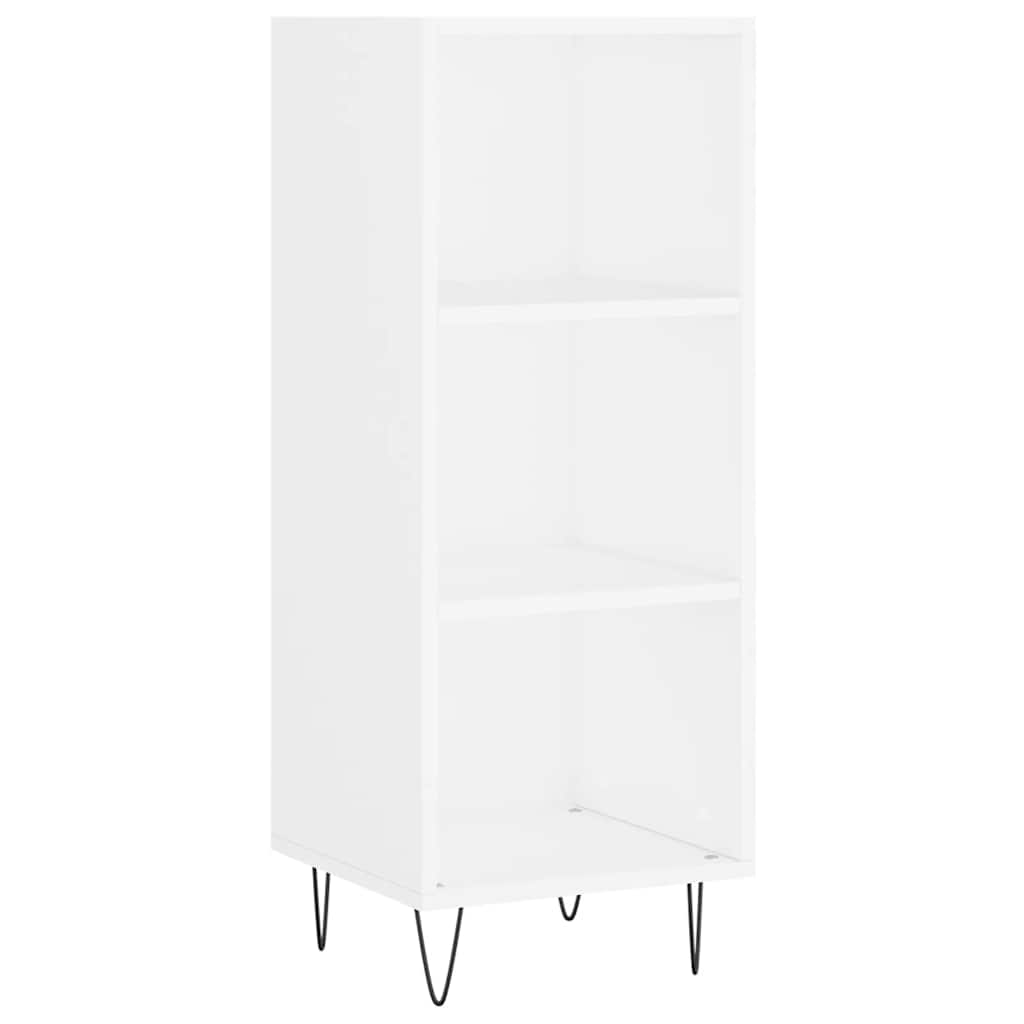 Highboard White 34.5x34x180 cm Engineered Wood