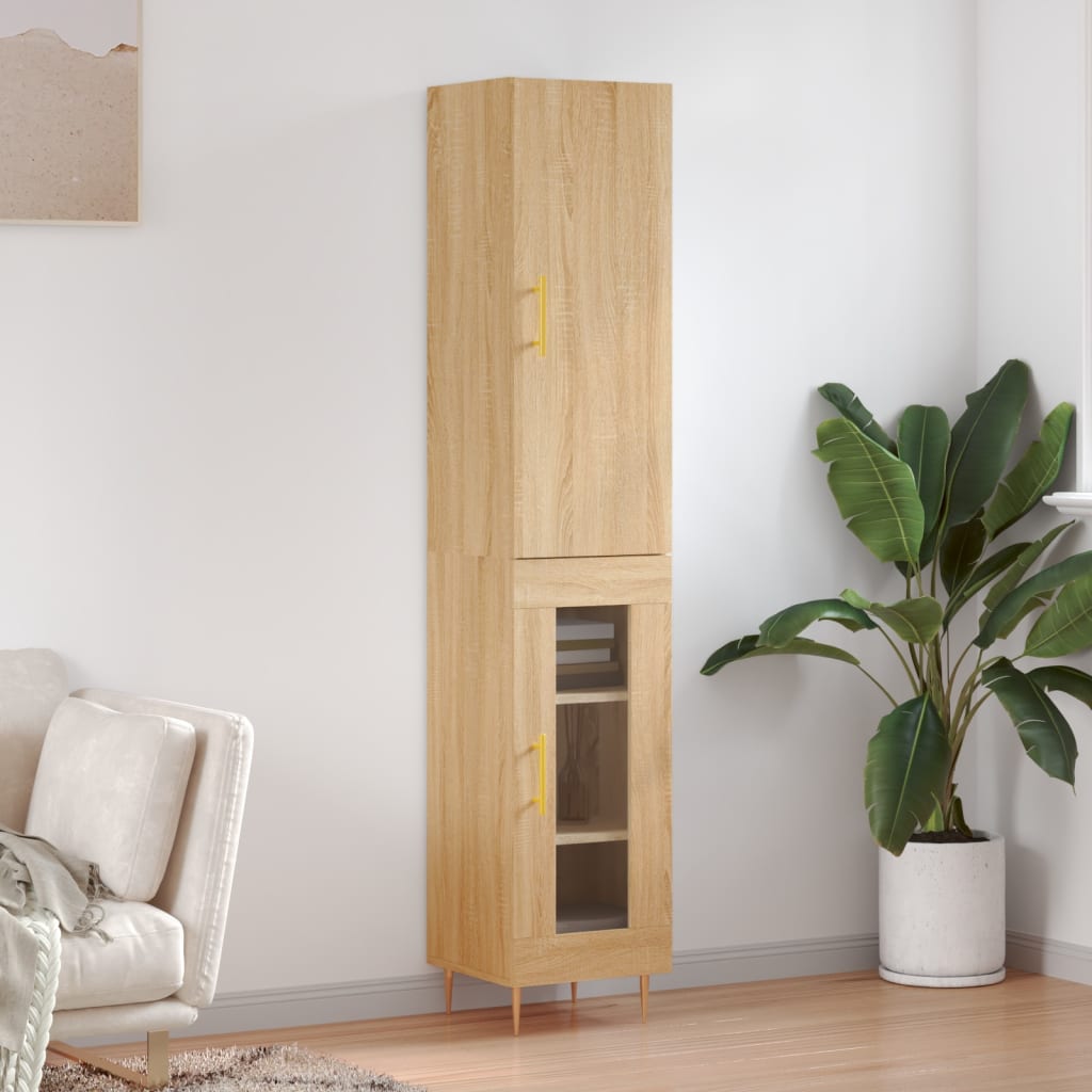 Highboard Sonoma Oak 34.5x34x180 cm Engineered Wood