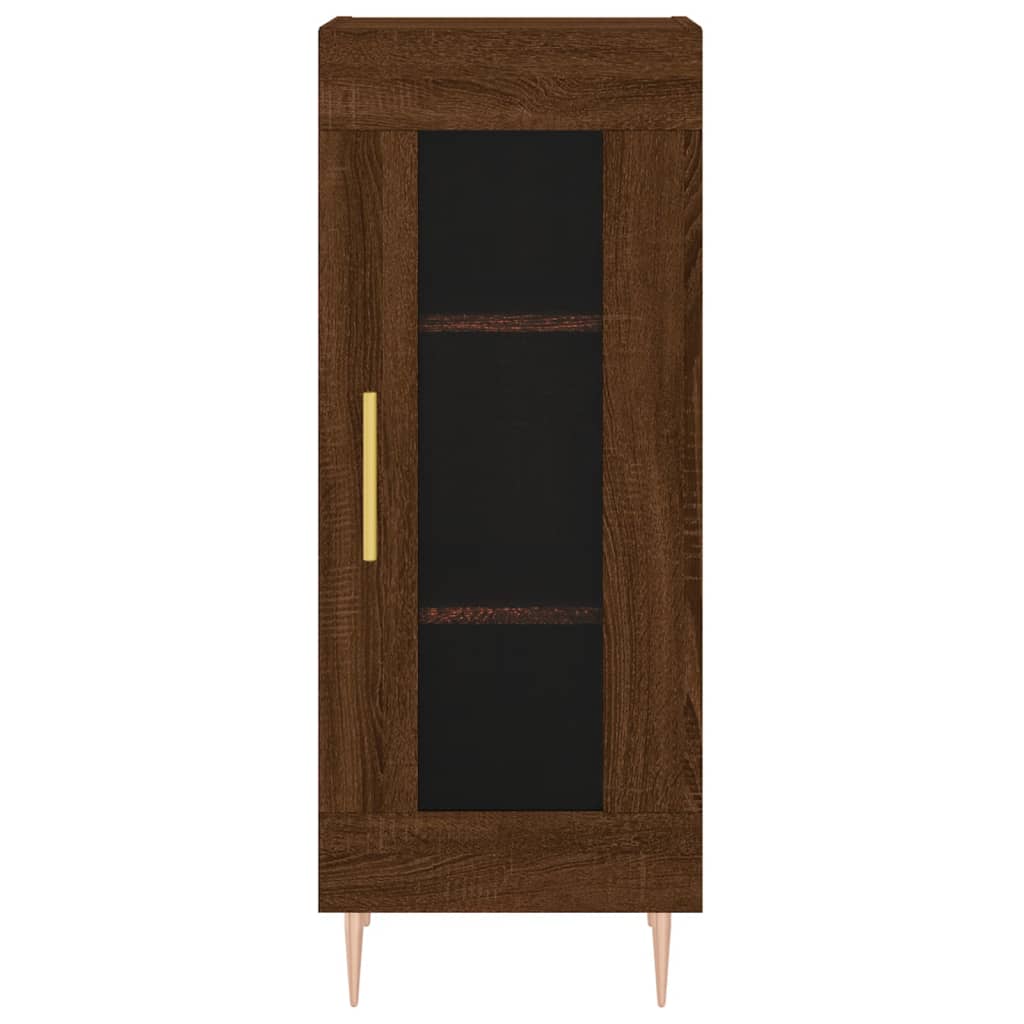 vidaXL Highboard Brown Oak 34.5x34x180 cm Engineered Wood