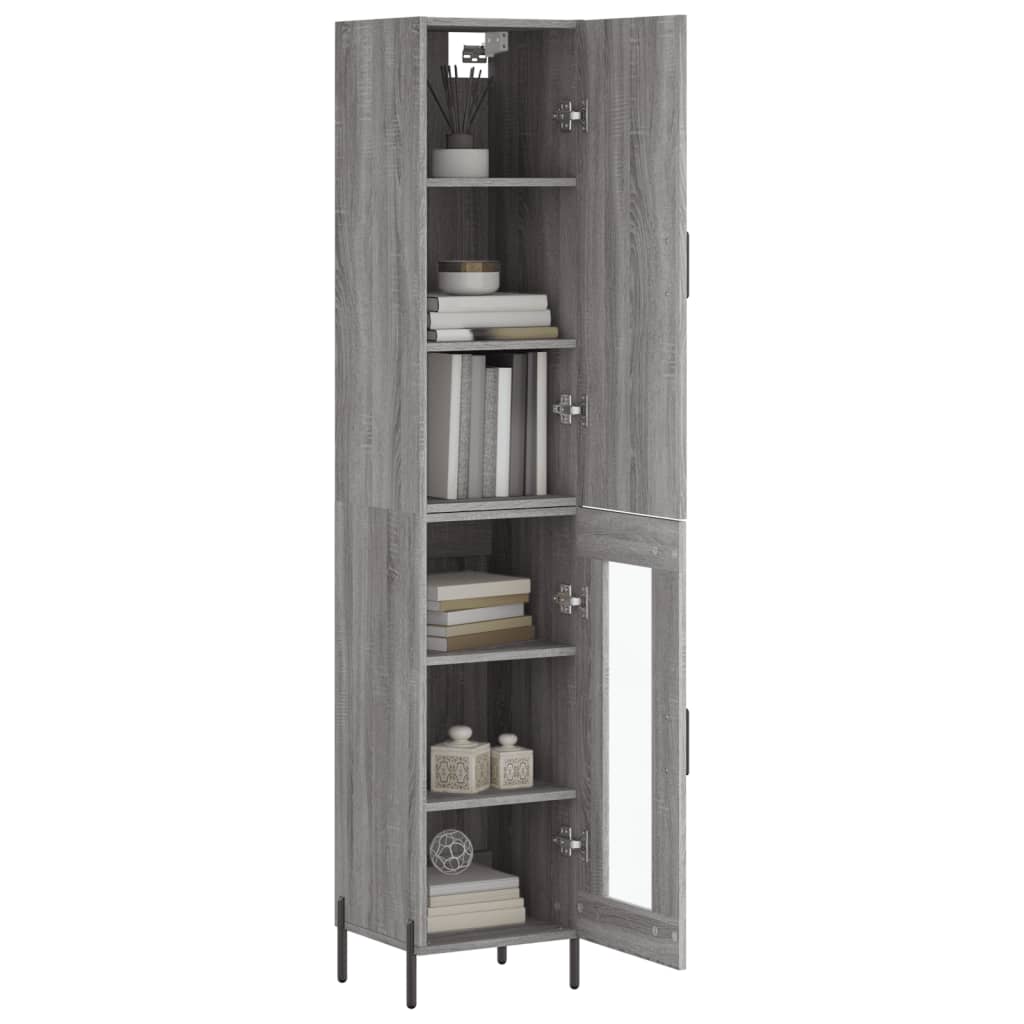 Highboard Grey Sonoma 34,5x34x180 cm Engineered Wood