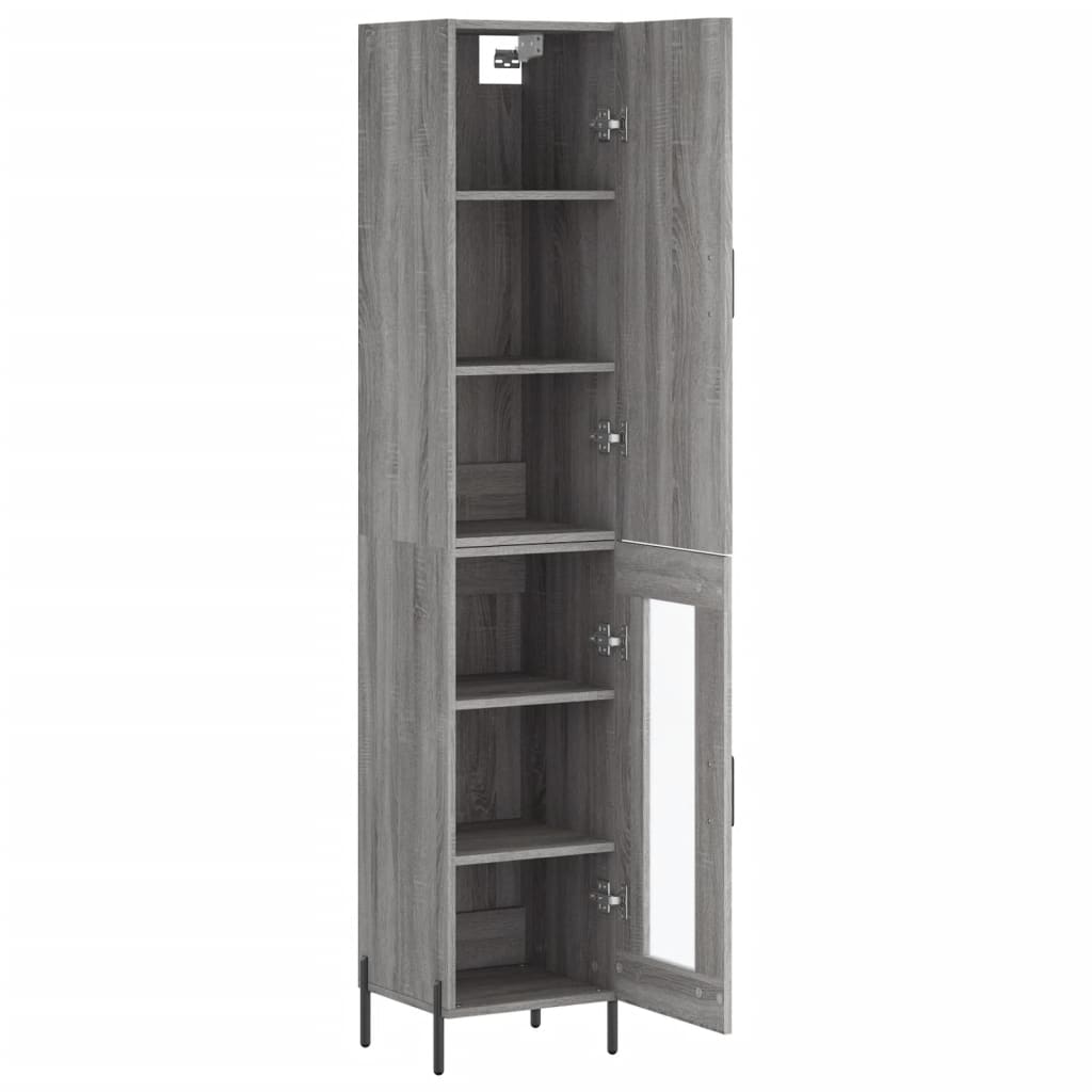 Highboard Grey Sonoma 34,5x34x180 cm Engineered Wood