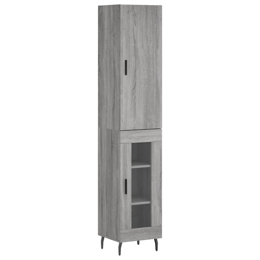 Highboard Grey Sonoma 34,5x34x180 cm Engineered Wood