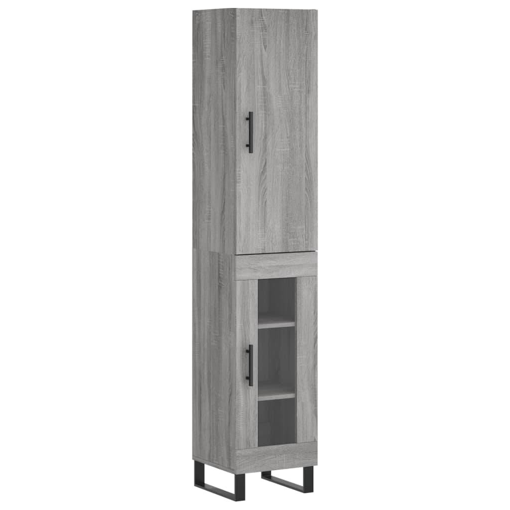 vidaXL Highboard Grey Sonoma 34.5x34x180 cm Engineered Wood