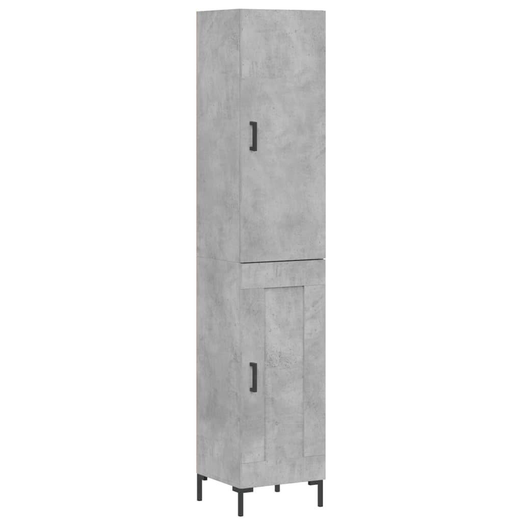 Highboard Concrete Grey 34,5x34x180 cm Engineered Wood