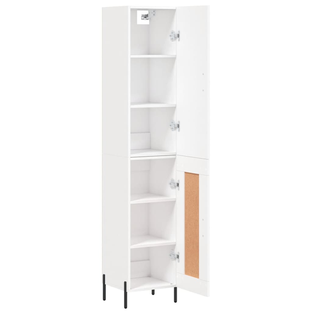Highboard White 34,5x34x180 cm Engineered Wood