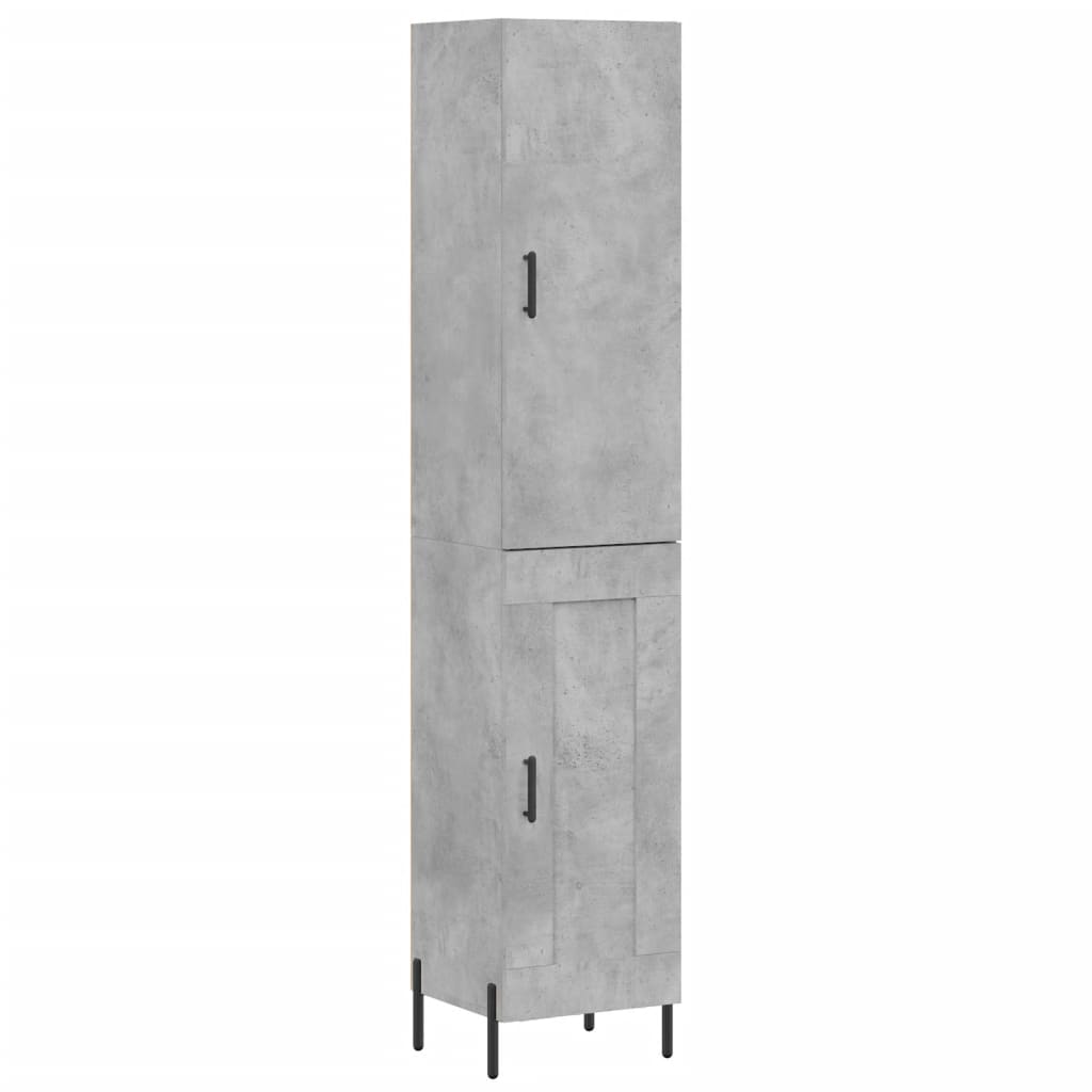 Highboard Concrete Grey 34,5x34x180 cm Engineered Wood