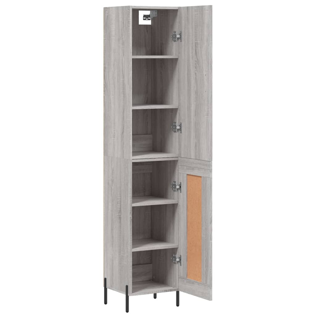 Highboard Grey Sonoma 34,5x34x180 cm Engineered Wood