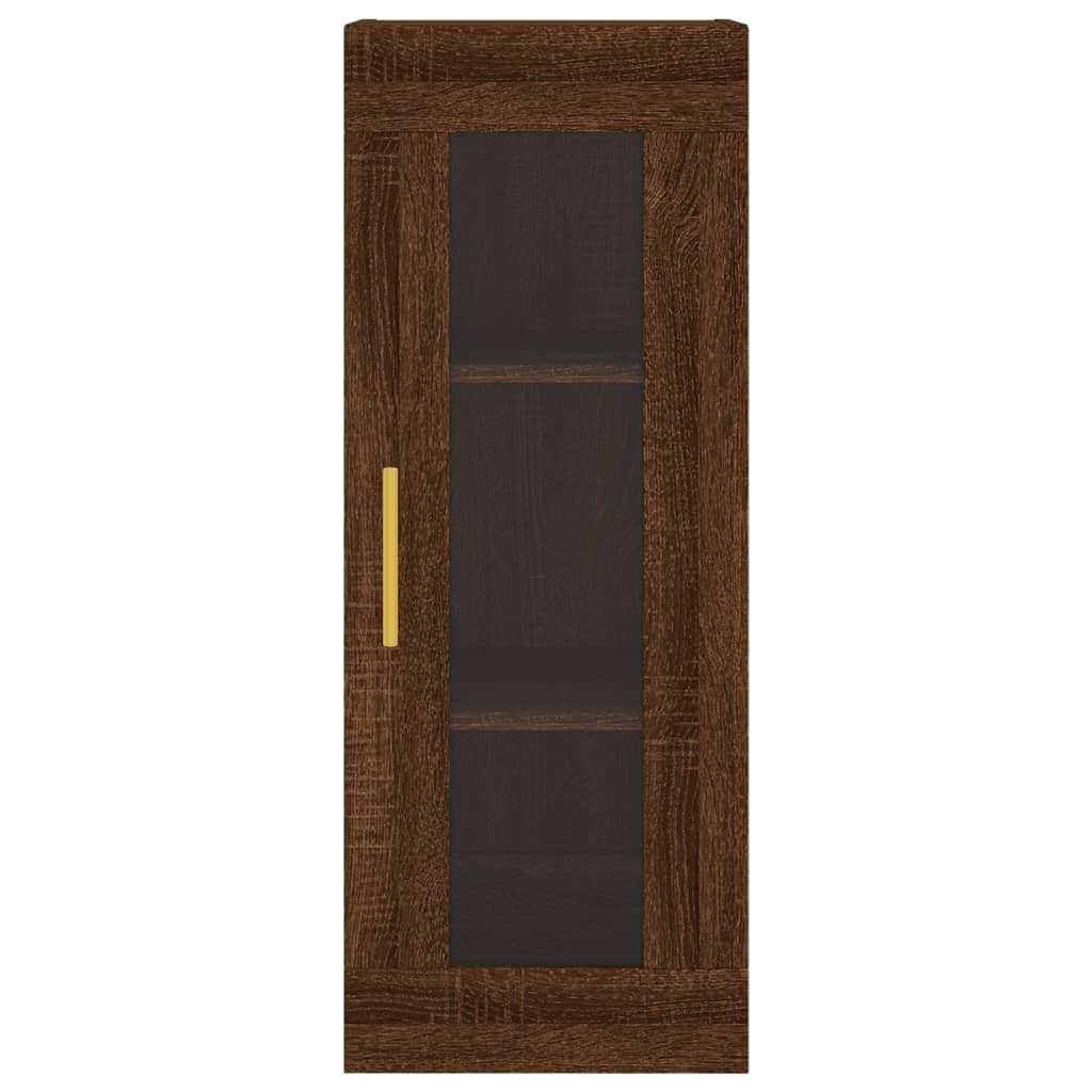 vidaXL Highboard Brown Oak 34.5x34x180 cm Engineered Wood