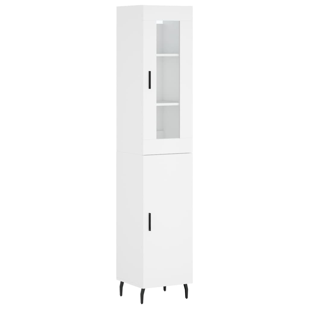 vidaXL Highboard White 34.5x34x180 cm Engineered Wood