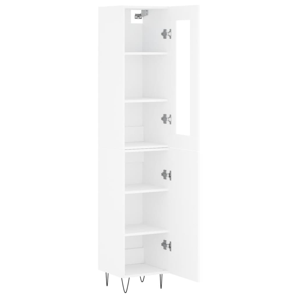 vidaXL Highboard White 34.5x34x180 cm Engineered Wood