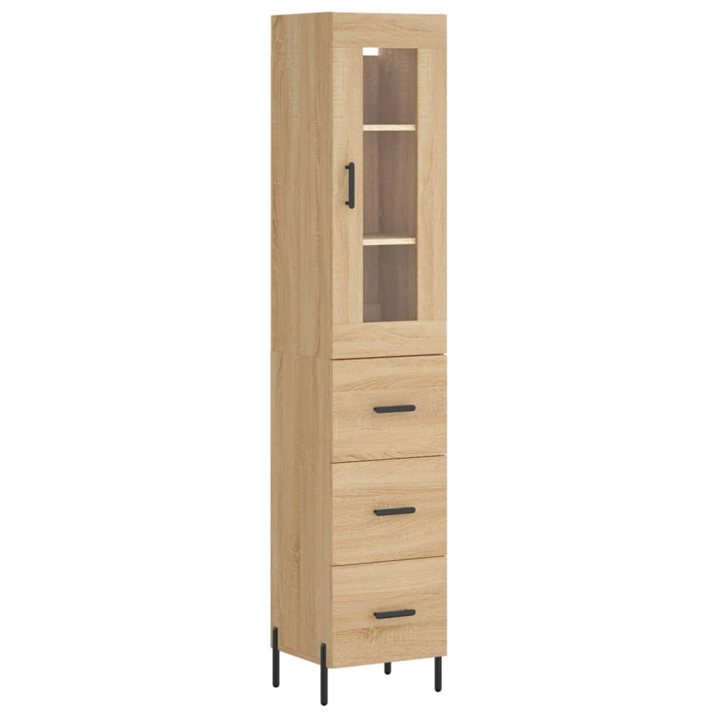 Highboard Sonoma Oak 34,5x34x180 cm Engineered Wood