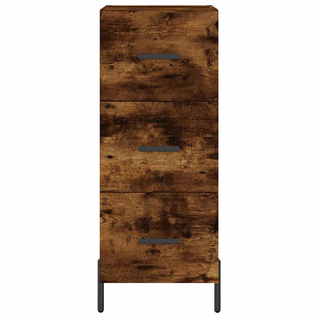 Highboard Smoked Oak 34,5x34x180 cm Engineered Wood