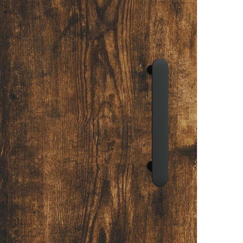 Highboard Smoked Oak 34,5x34x180 cm Engineered Wood