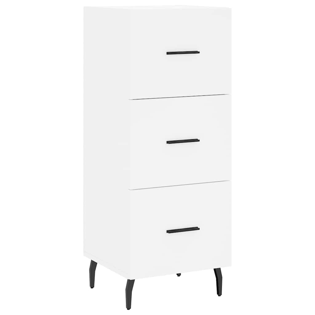 Highboard White 34,5x34x180 cm Engineered Wood
