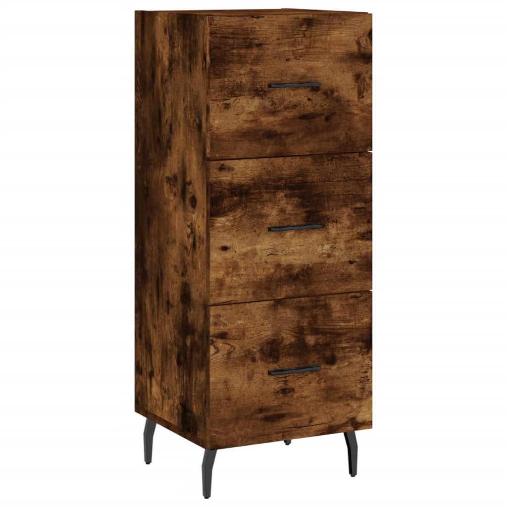 Highboard Smoked Oak 34,5x34x180 cm Engineered Wood